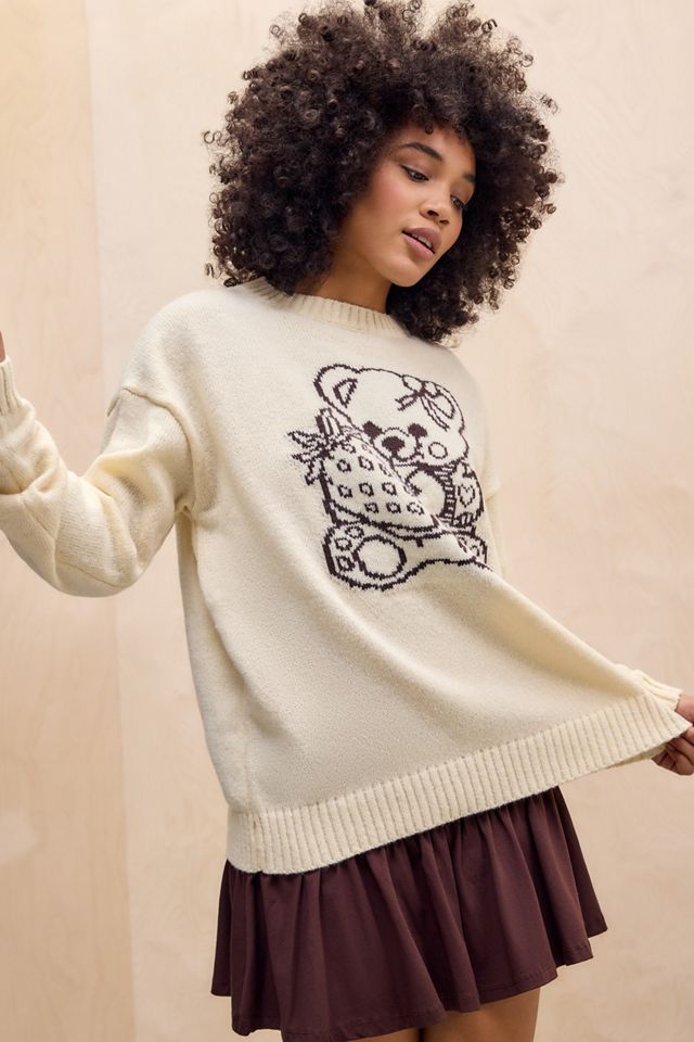 Daisy Street Ecru Teddy Knit Jumper #2