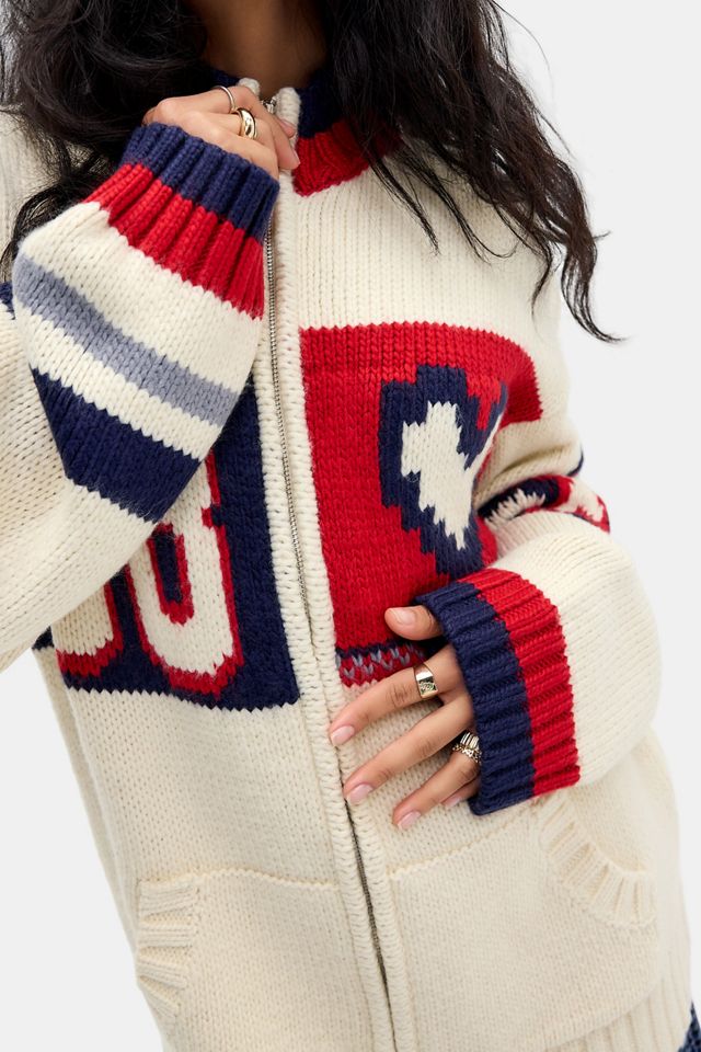 Daisy Street Beau Chunky Knit Zip-Through Jacket #2