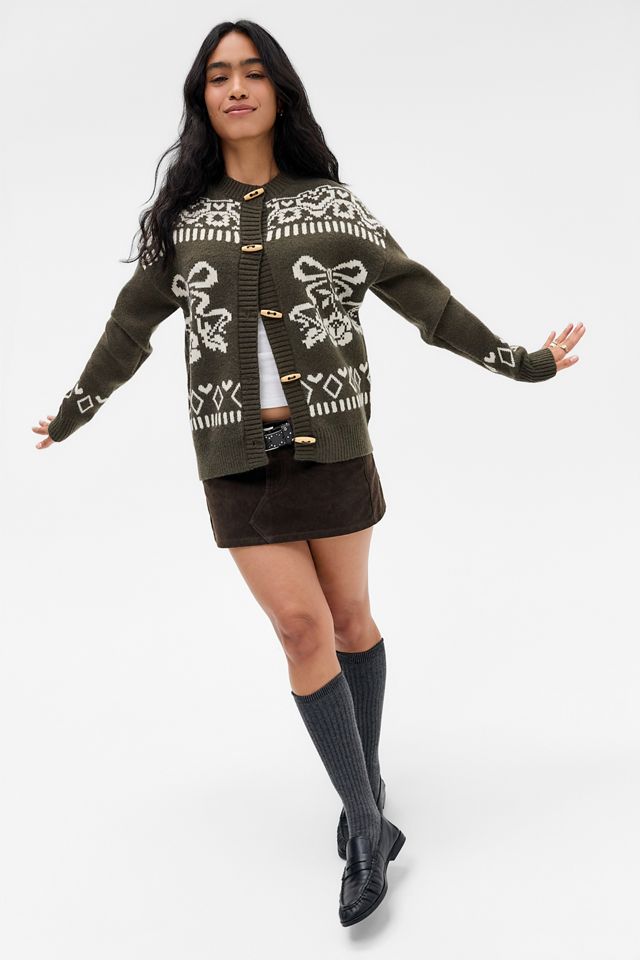 Cardigan à bascule en maille intarsia Daisy Street #2