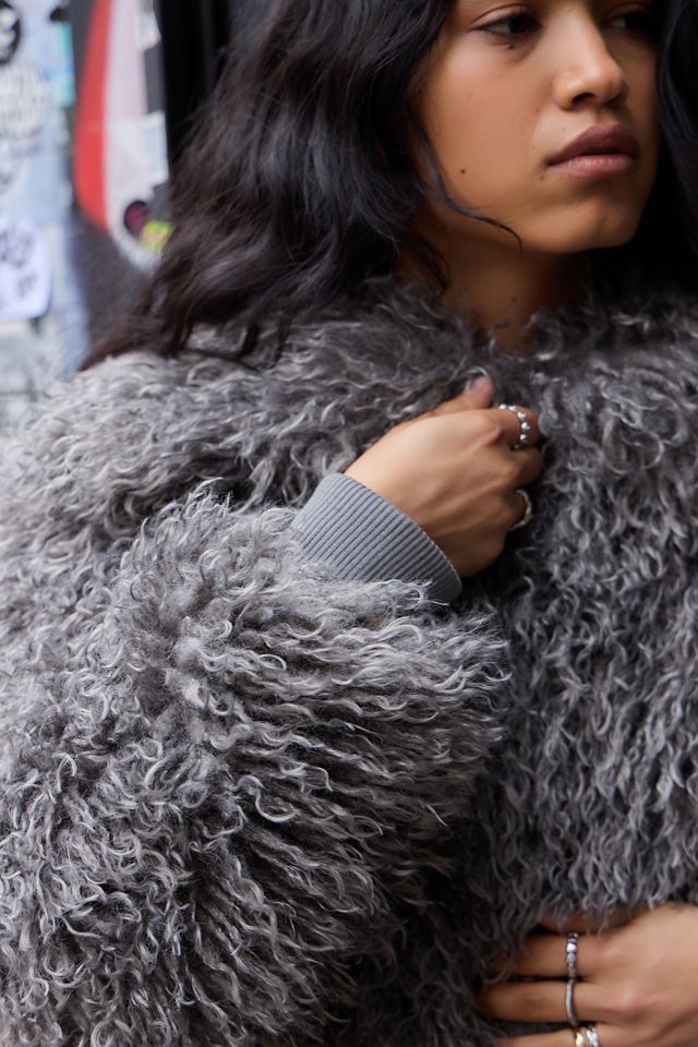 Daisy Street Harlow Jacke aus mongolischem Kunstfell #2