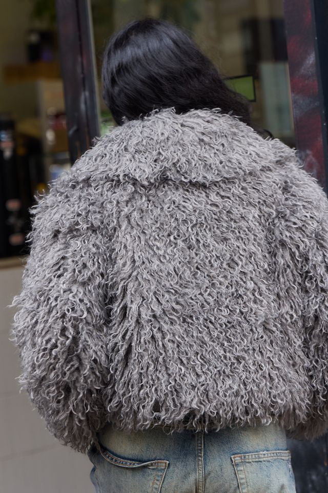 Daisy Street Harlow Jacke aus mongolischem Kunstfell #3