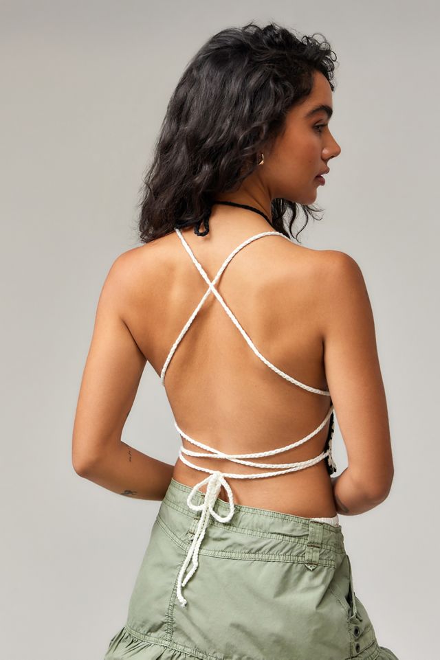 Daisy Street Butterfly Crochet Top  #3