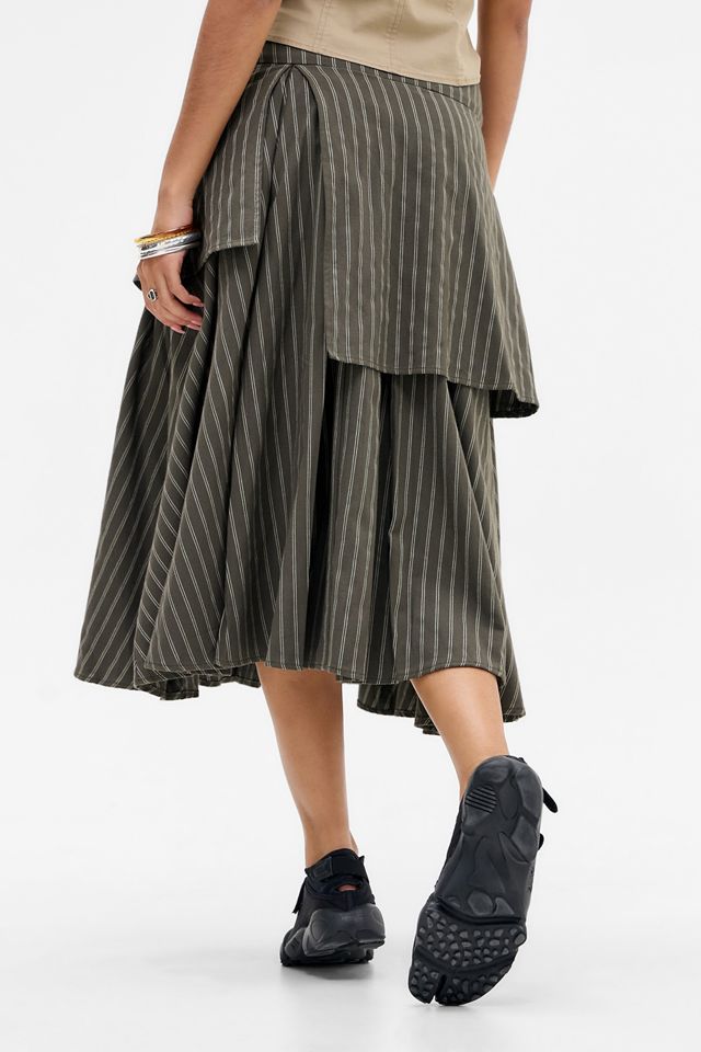 Daisy Street Heidi Asymmetric Midi Skirt #3