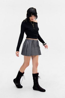 Mini jupe plissée à fermeture éclair Daisy Street