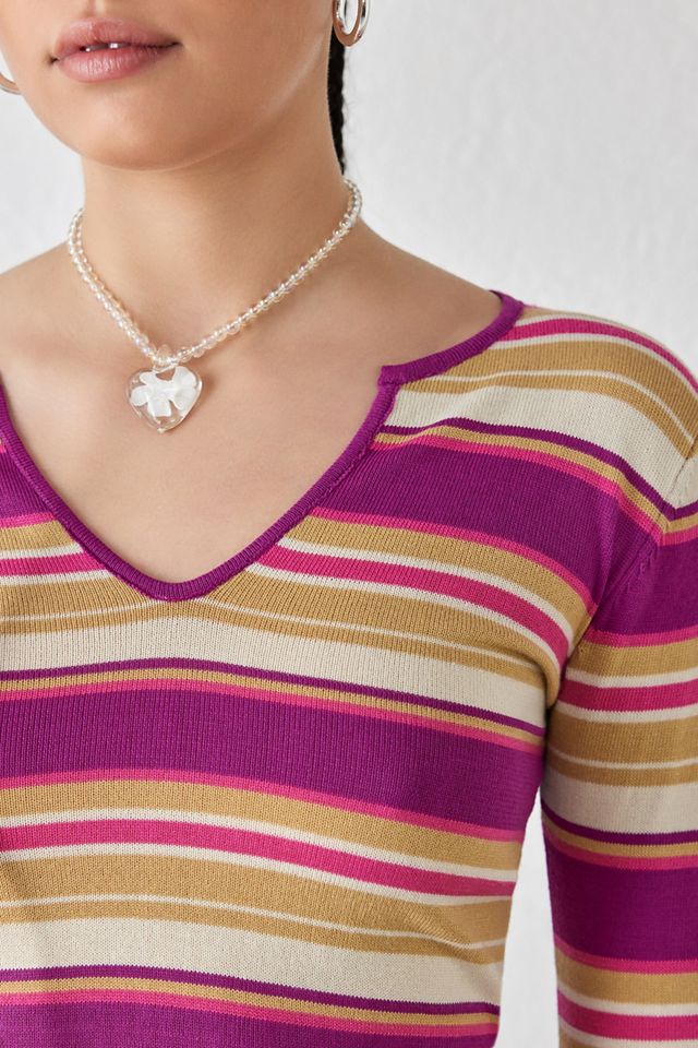 Daisy Street Striped Long Sleeve T-Shirt #2