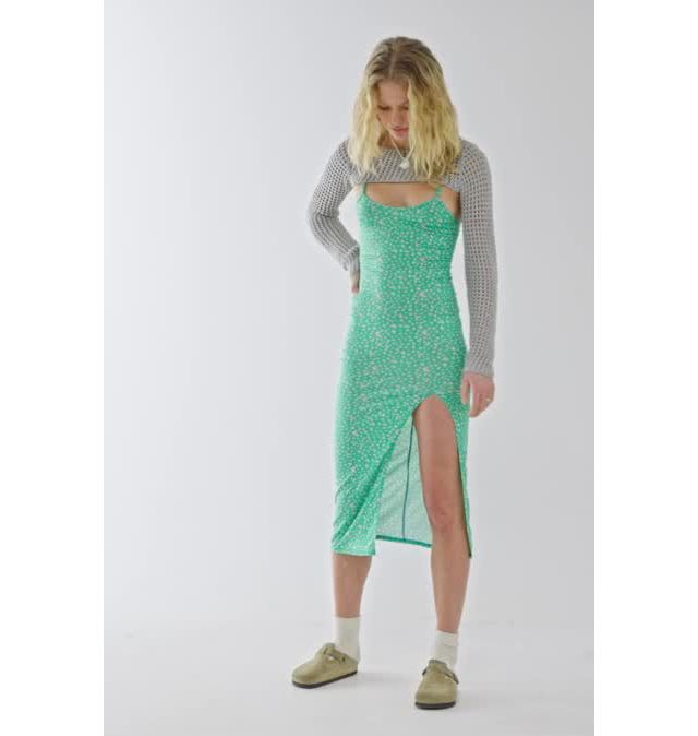 Daisy Street Floral Jersey Midi Dress | Urban Outfitters UK