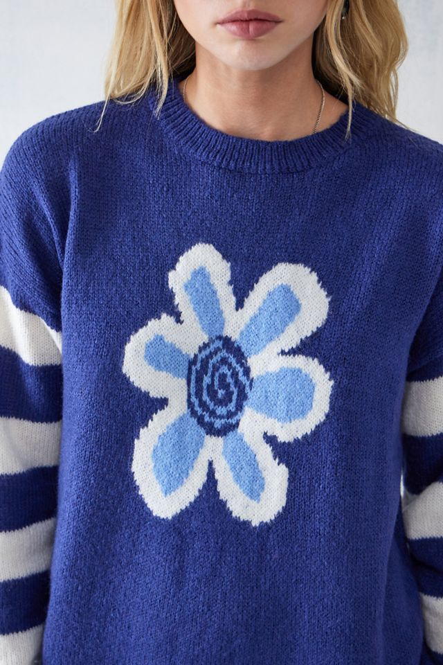 Daisy Street - Pull en maille à manches rayées #1