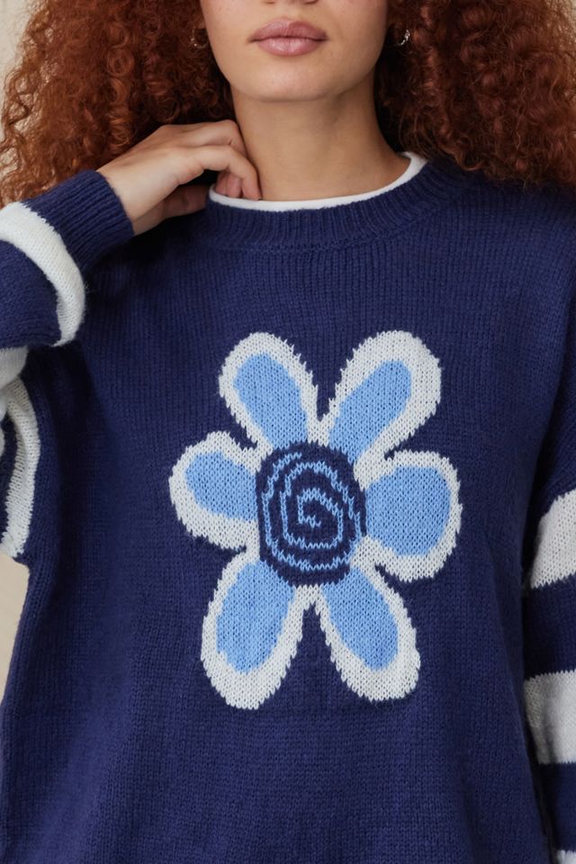 Daisy Street Flower Knit Jumper #1