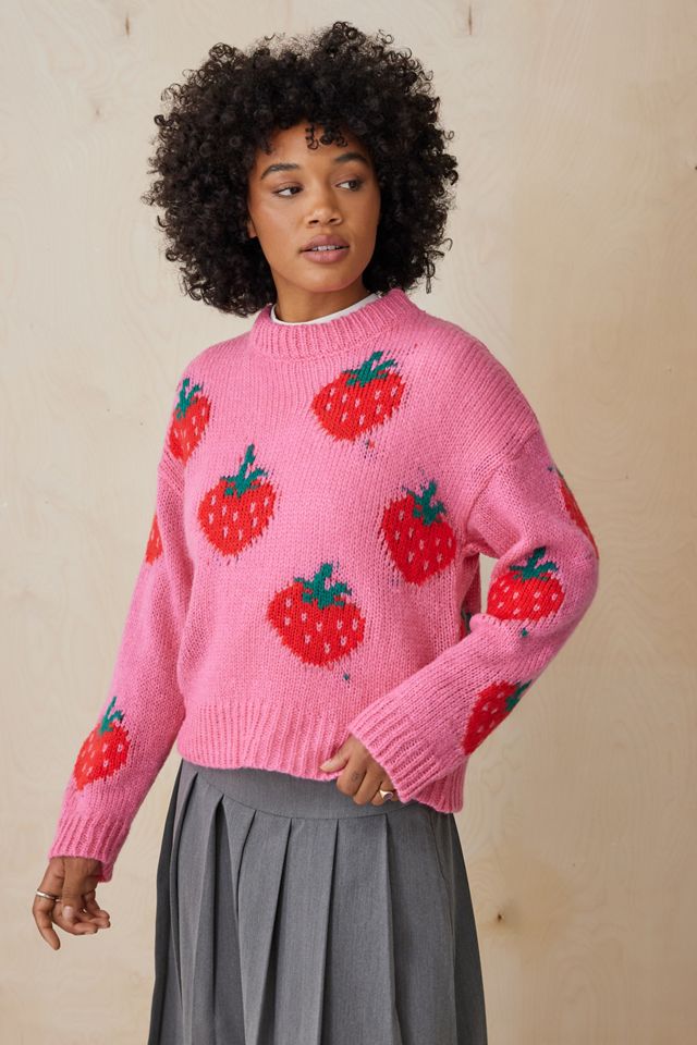 Daisy Street Strawberry Knit Jumper
