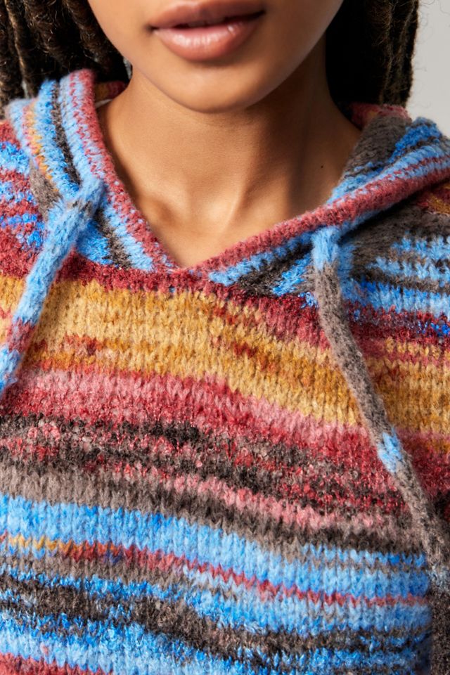 Daisy Street Space Dye Knit Hoodie | Urban Outfitters UK