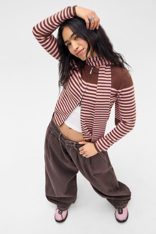 Cardigan a Righe in Maglia True Daisy Street #1