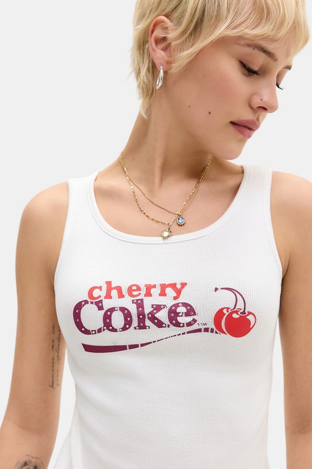 Daisy Street Canotta Bianca Cherry Coke #2