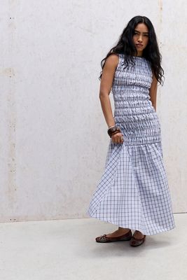 blue plaid dress urban outfitters Mazzy Dress