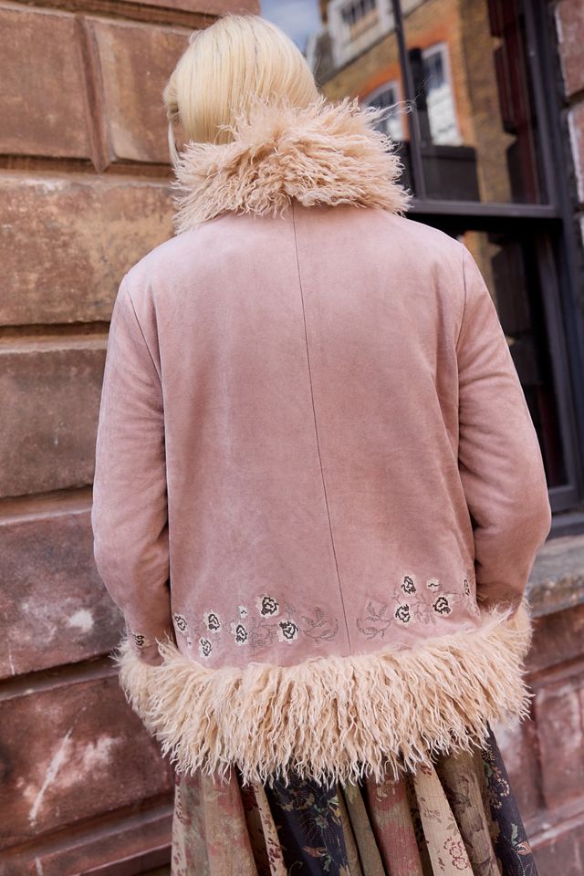 Daisy Street Jacke mit Kunstfellbesatz mit Rosenmuster #4