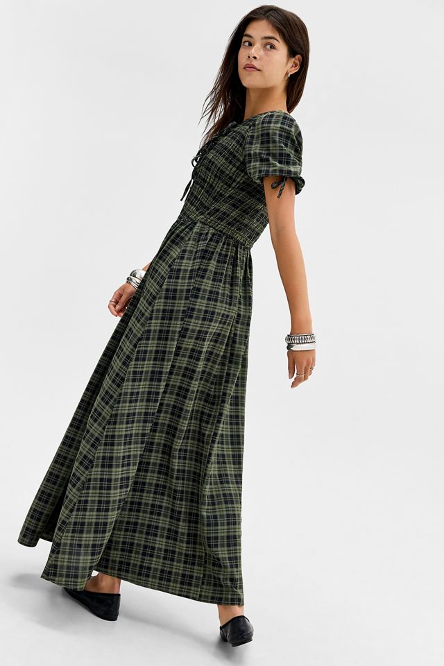 Robe longue à carreaux avec nœud Daisy Street #3