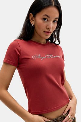 Daisy Street Red Angel Loading Baby Tee