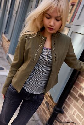 Veste elfique kaki à fermeture éclair Daisy Street