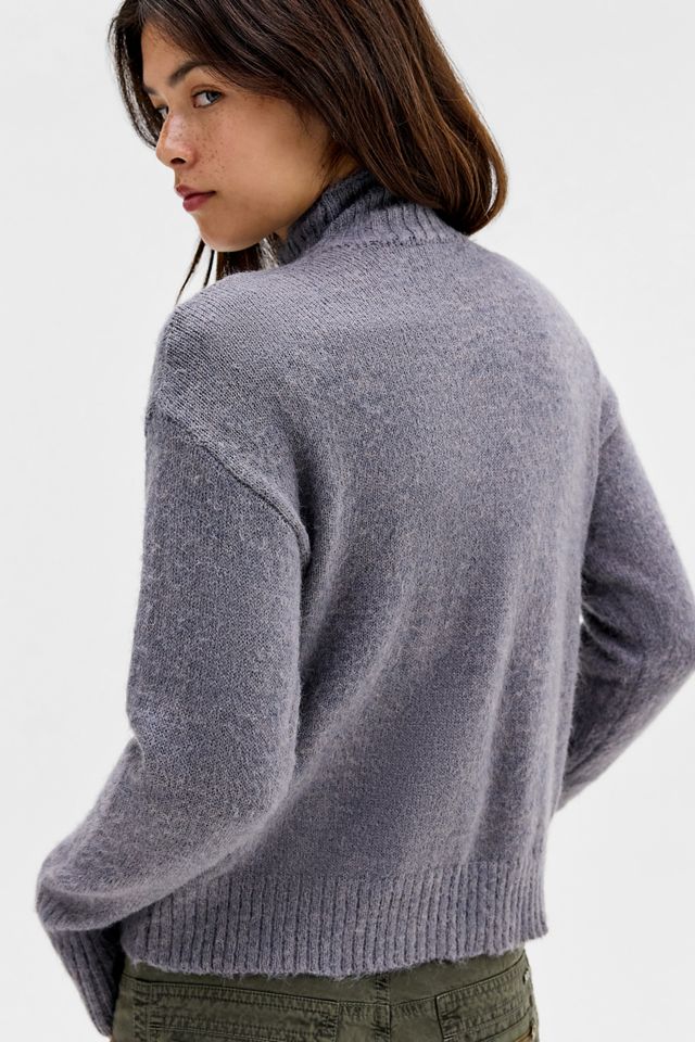 Daisy Street Charcoal Zip-Through Knit Jumper #4
