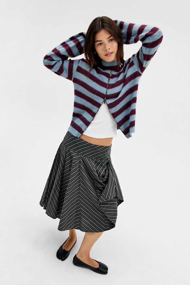 Pull en maille à rayures Dorothea avec fermeture éclair Daisy Street #1