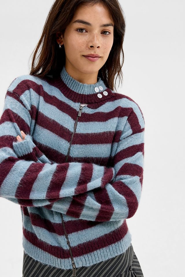 Pull en maille à rayures Dorothea avec fermeture éclair Daisy Street #2