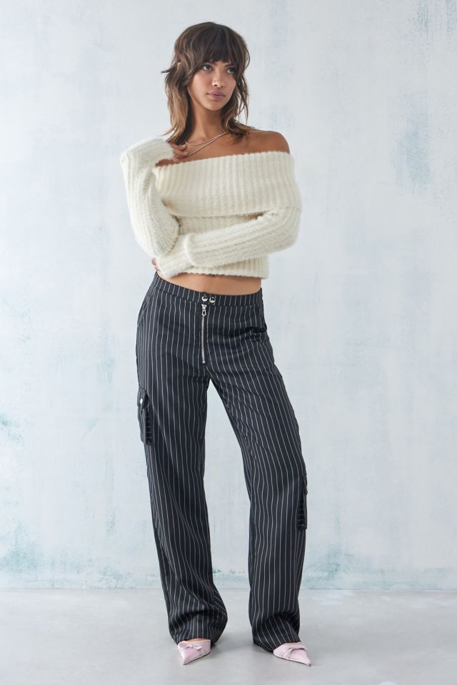 Pinstripe Flare Pants