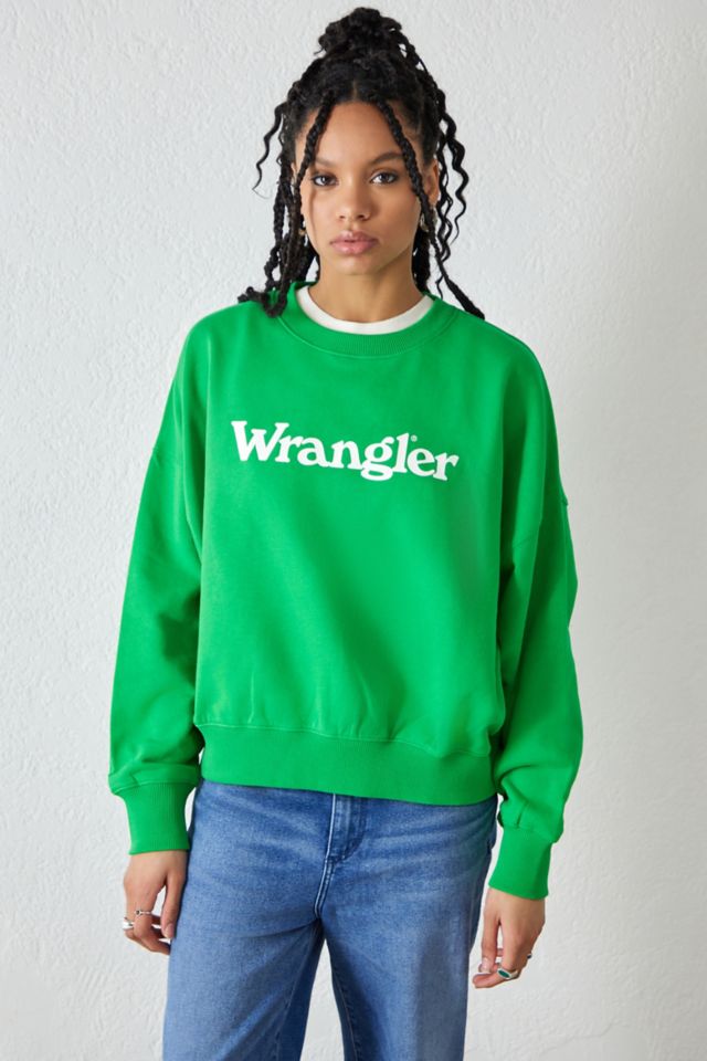 Wrangler Green Relaxed Logo Sweatshirt | Urban Outfitters UK