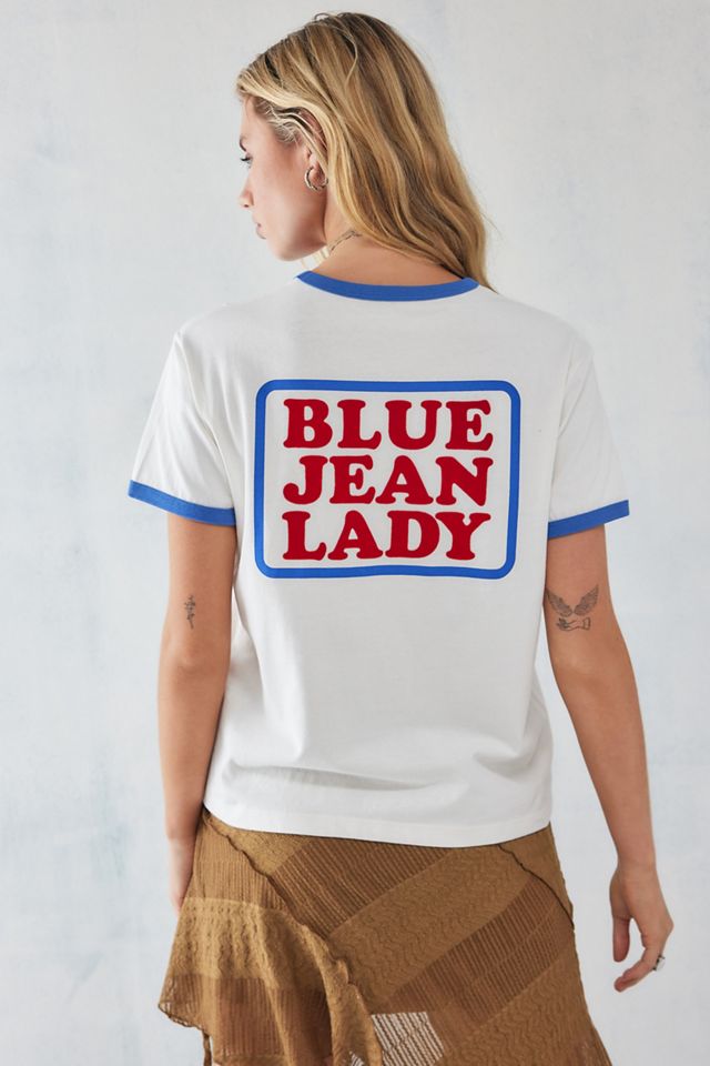 ◆Wrangler◆ Typo Logo Color Ringer TShirt Blue Wrangler Typo Logo Color Ringer Tee (New) #링거티,#랭글러 on