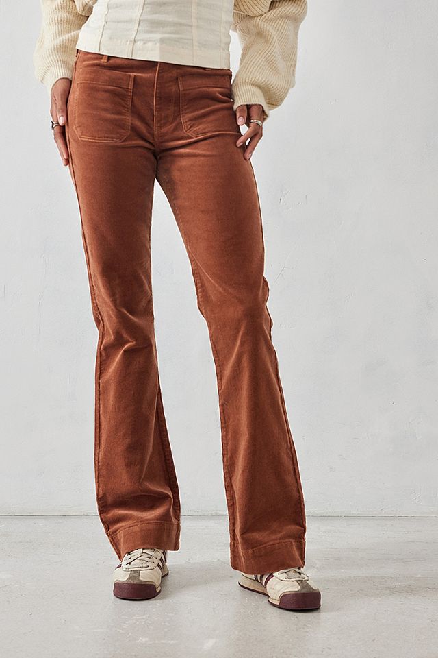 Wrangler Brown Corduroy Flare Jeans | Urban Outfitters UK