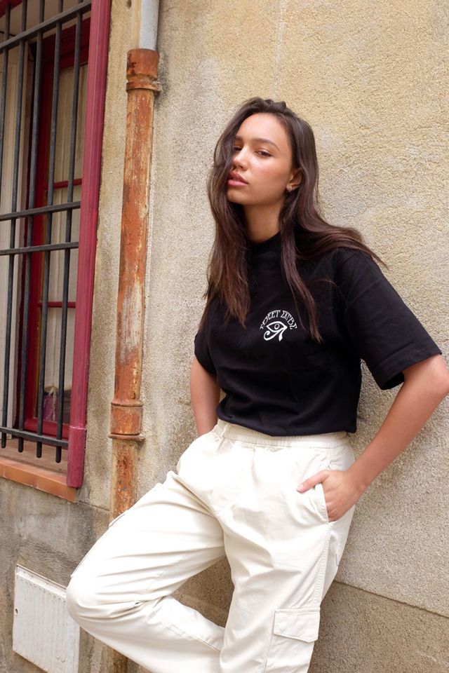 SWEET SKTBS Ecru Boyfriend Fit Pantaloni #3