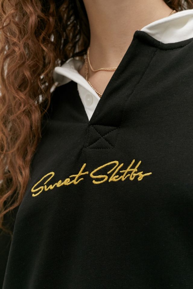 SWEET SKTBS Sudadera con capucha negra dulce suelta #1
