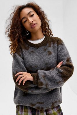 Maglione in maglia spazzolata con schizzi Gramicci