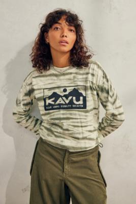 KAVU Moss Tie Dye Francis Long-Sleeved T-Shirt | Urban Outfitters UK