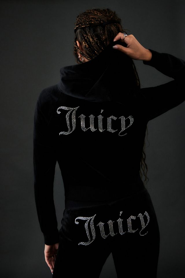 Juicy Couture Rhinestone Zip-Through Hoodie | Urban Outfitters UK