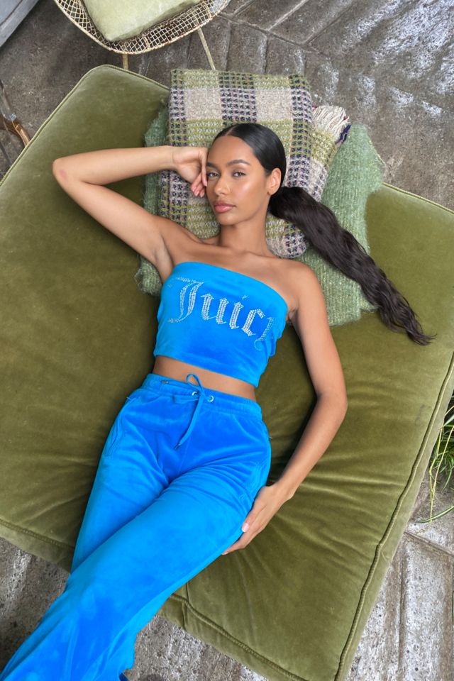 Andre steder Træ ensidigt Juicy Couture UO Exclusive Diva Blue Tube Top | Urban Outfitters UK