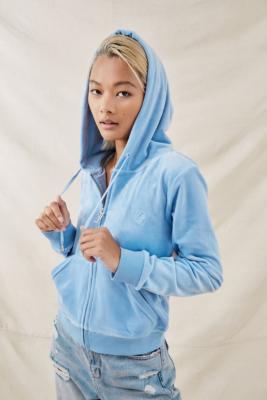 Juicy Couture Blue Zip Through Hoodie Urban Outfitters UK