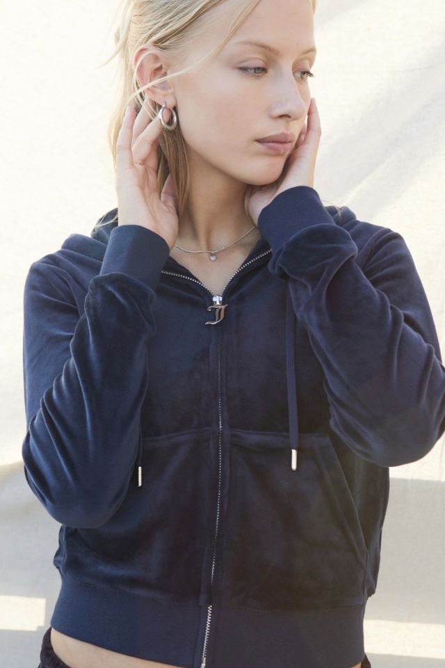 Juicy Couture Navy Zip Through Hoodie