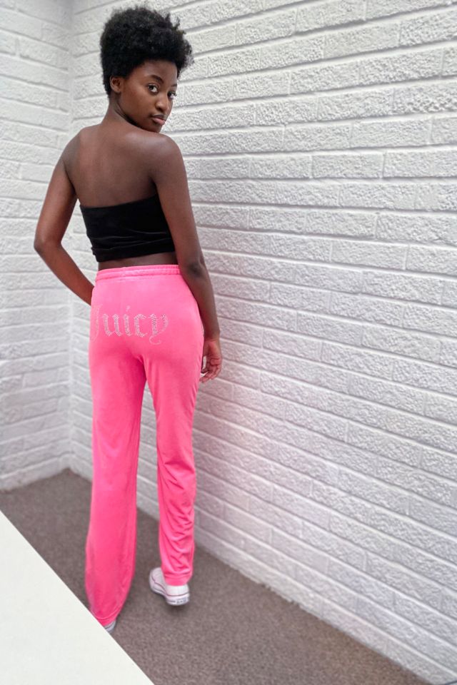 Neon pink best sale track pants