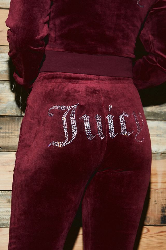 Juicy Couture UO Exclusive – Ausgestellte Trainingshose in Weinrot #3