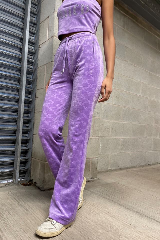 Juicy Couture UO Exclusive Embossed Velour Purple Flare Track