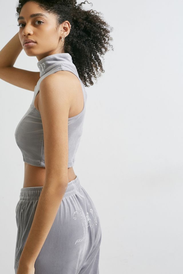 Juicy Couture UO Exclusive Silver Cropped Top #3