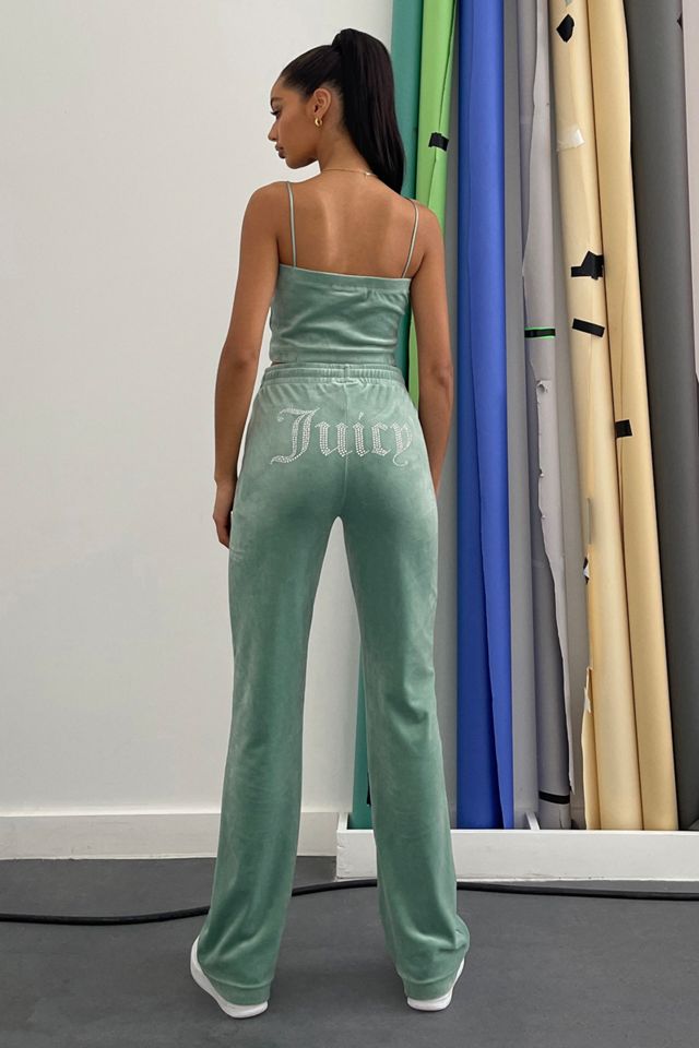 Juicy Couture - Haut caraco en velours sauge, une exclusivité UO #2