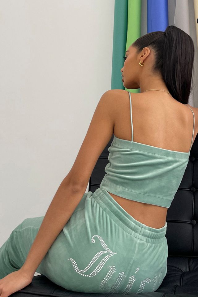 Juicy Couture - Haut caraco en velours sauge, une exclusivité UO #4