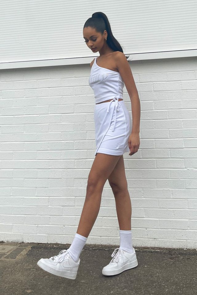 Juicy Couture UO Exclusive White Velour Wrap Skirt #2