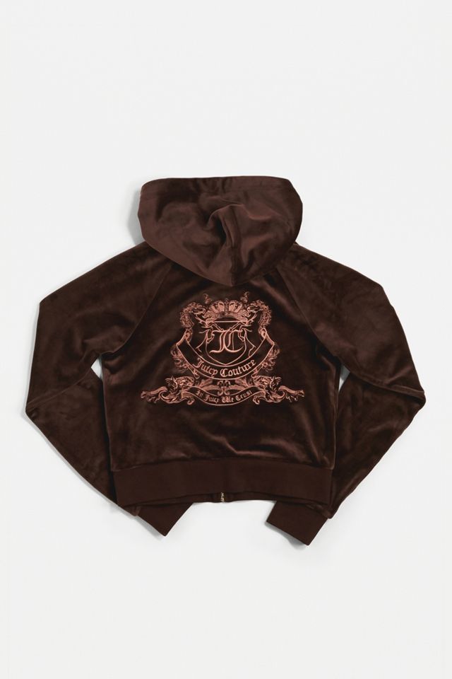 Juicy Couture UO Exclusive Chocolate Crest Zip-Through Hoodie #6