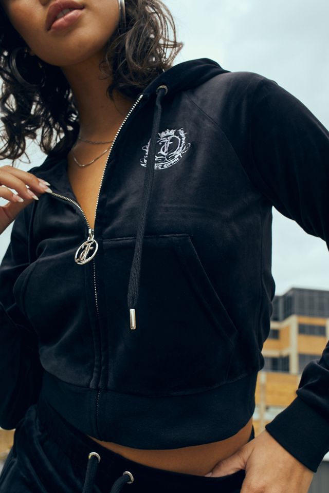 Juicy Couture UO Exclusive Black Crest Zip-Through Hoodie #2