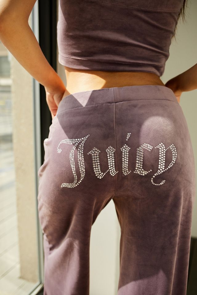 Juicy Couture UO Exclusive Mauve Crest Wide Leg Track Pants #4