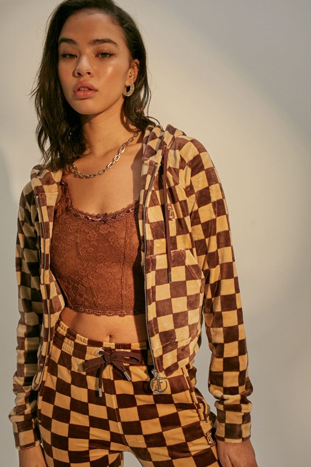 Urban Outfitters Juicy Couture Cropped Zip Up Hoodie Juicy Couture