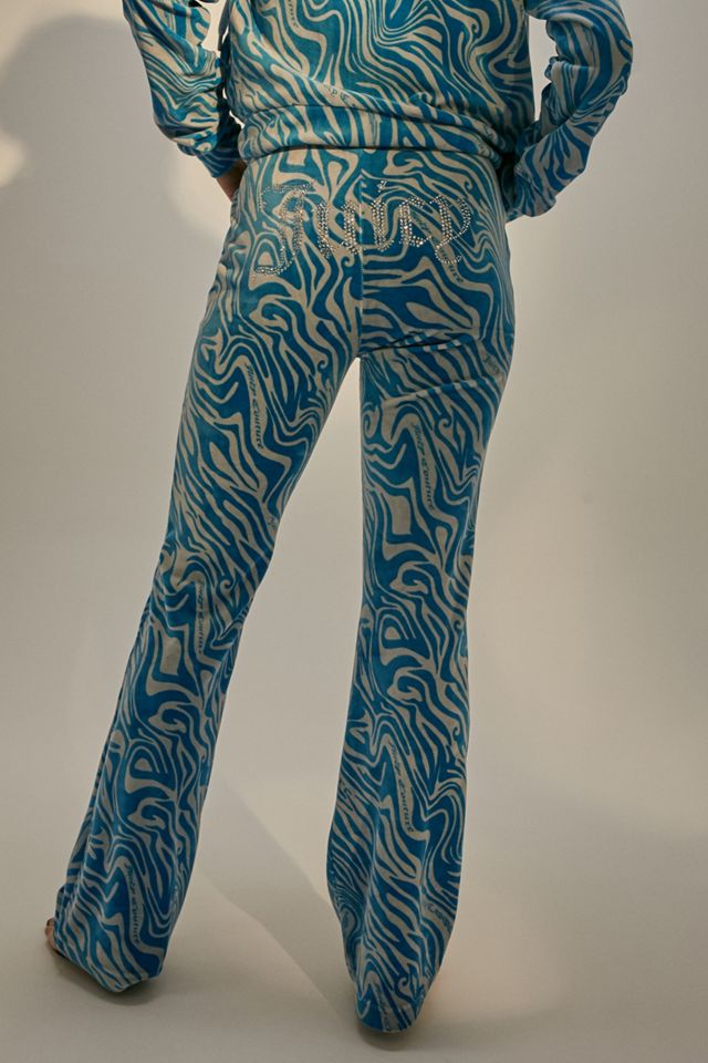 Juicy Couture Blue Swirl Print Flare Track Pants Urban Outfitters UK