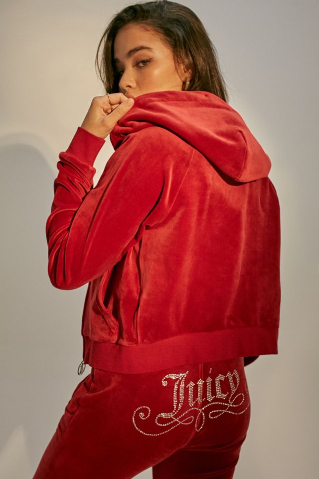 Juicy Couture Red Script Hoodie #1