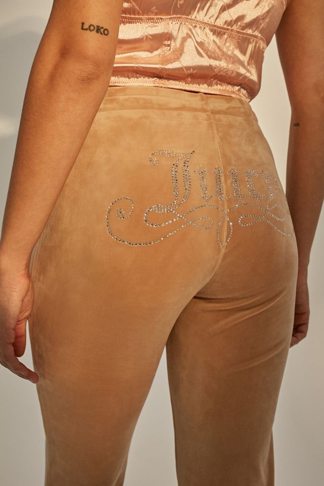 Juicy Couture Beige Script Flare Track Pants #3